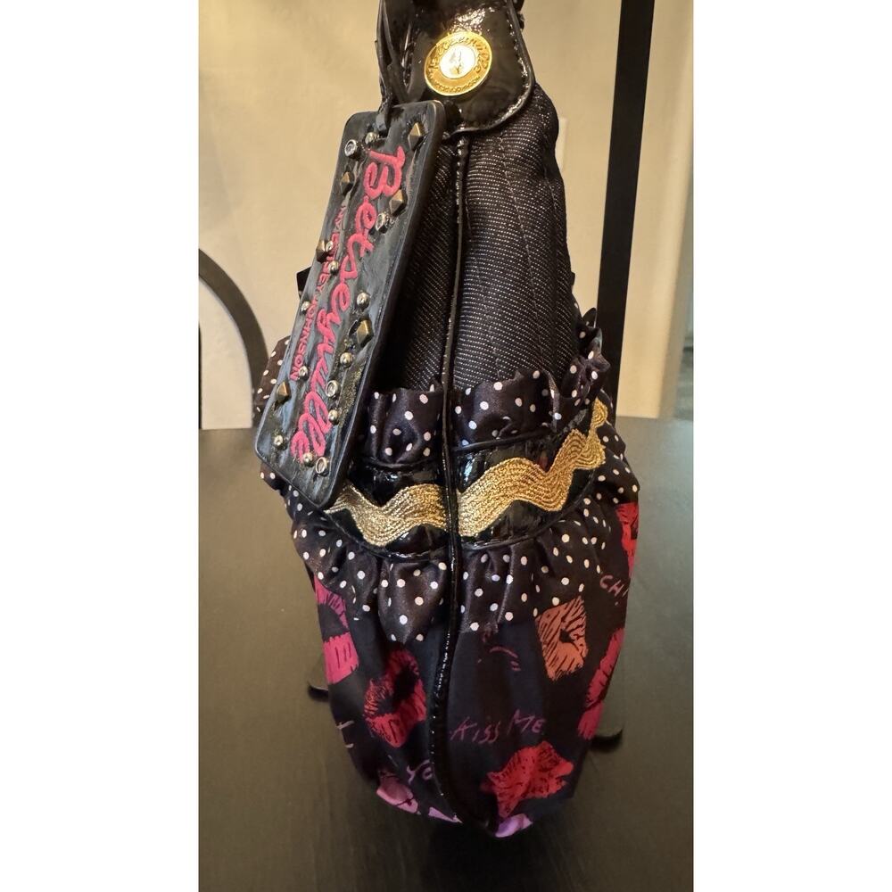 Vintage Y2K Betsyville By Betsey Johnson Hot Lips Hobo Shoulder Bag - Picture 8 of 12